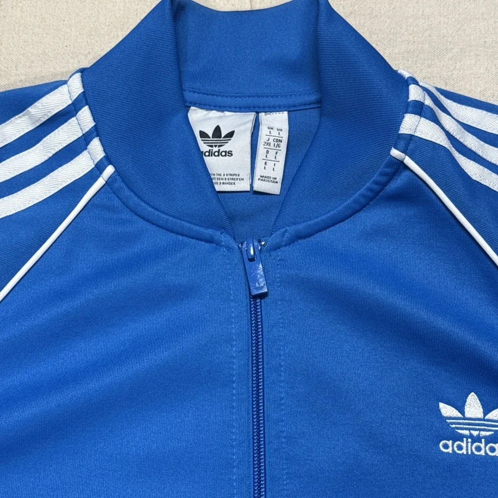 adidas Vintage Men's M Blue/White 2-Pc Tracksuit Full Zip Jacket & Pants
